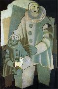 Juan Gris Two clown oil